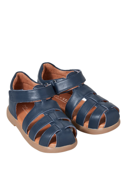 Zig+Star Kids' Cosmic Leather Sandals, Navy - view 2, Navy
