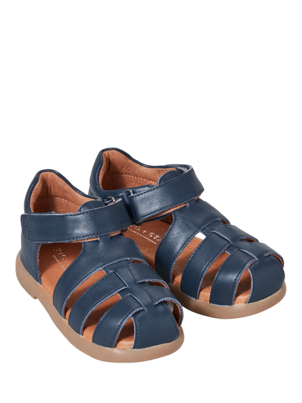 Zig+Star Kids' Cosmic Leather Sandals, Navy - view 2, Navy