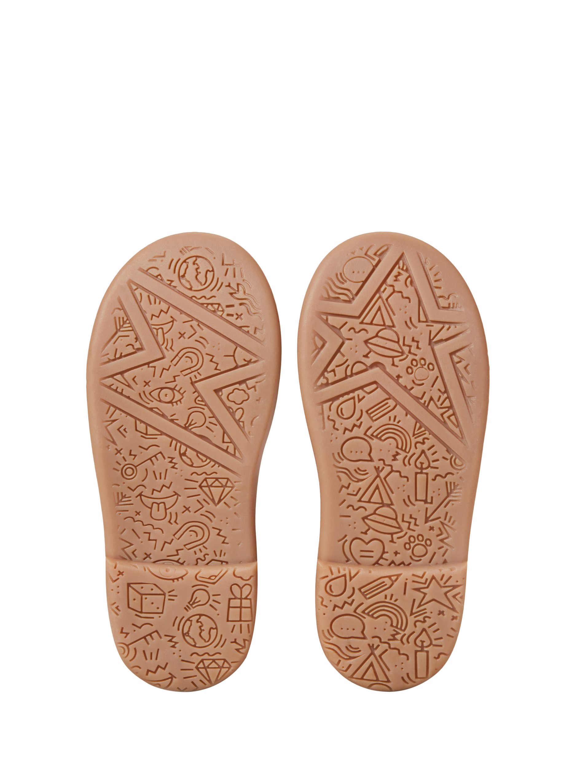 Product image 4 of 7, which shows Zig+Star Kids' Rae Leather Cross Strap Sandals, Natural Animal, EU22