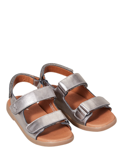 Zig+Star Kids' Solar Leather Sandals, Pewter - view 2, Pewter