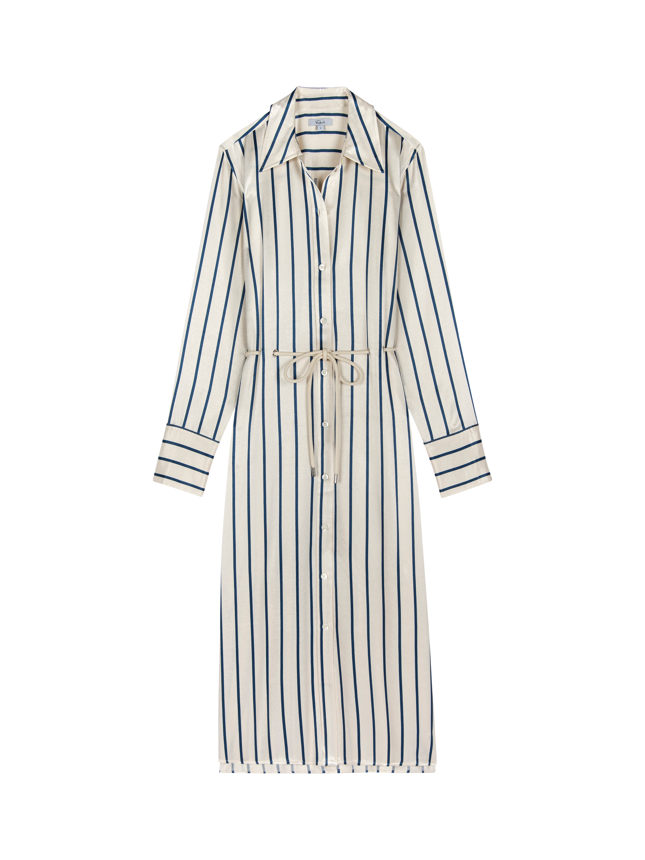 Product image 4 of 5, which shows Rails Anina Stripe Shirt Dress, White/Navy, S