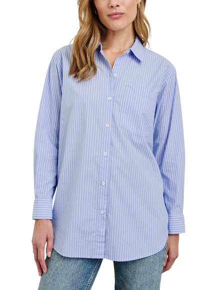 Rails Elsa Stripe Oxford Shirt, Light Blue/White, Light Blue/White