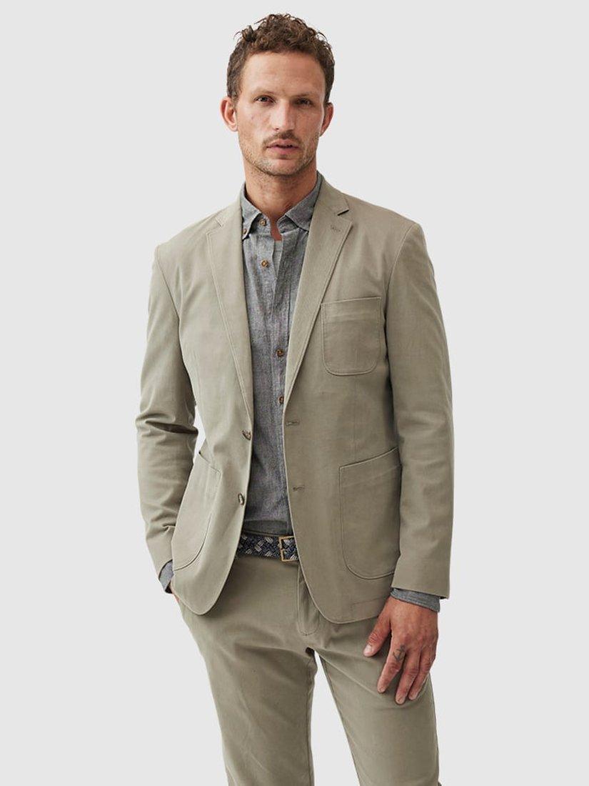 Product image 1 of 5, which shows Rodd & Gunn Fairton Stretch Cotton Slim Fit Blazer, Sage, XS