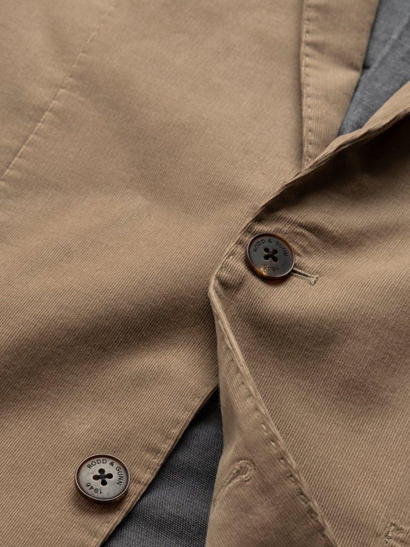 Product image 5 of 5, which shows Rodd & Gunn Saint Bathans Cotton Corduroy Slim Fit Blazer, Tan, XS