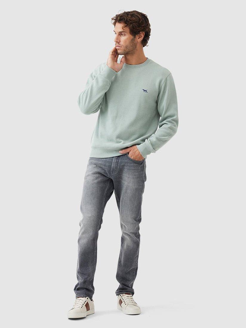 Product image 2 of 5, which shows Rodd & Gunn Gunn Cotton Crew Neck Sweatshirt, Celadon, XS