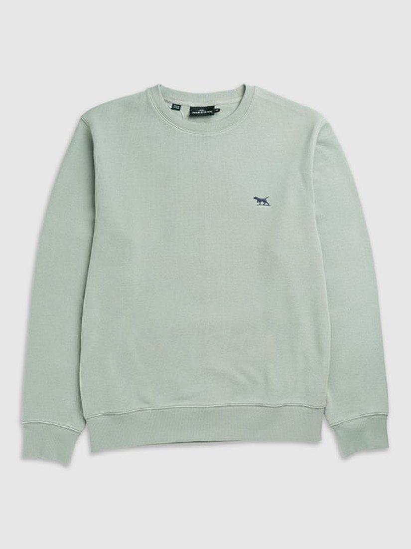 Product image 4 of 5, which shows Rodd & Gunn Gunn Cotton Crew Neck Sweatshirt, Celadon, XS