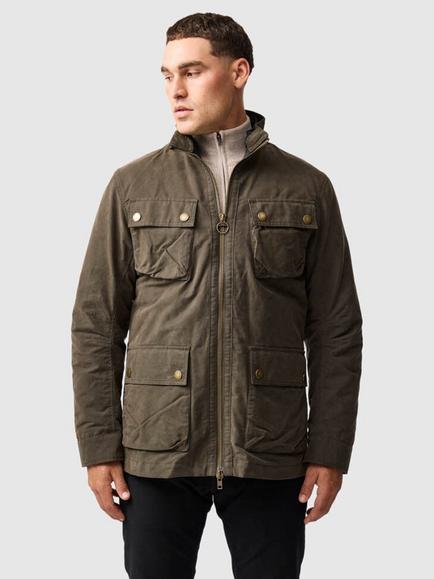 Rodd & Gunn Aberdeen Cotton Water-Resistant Insulated Jacket , Deep Olive, Deep Olive