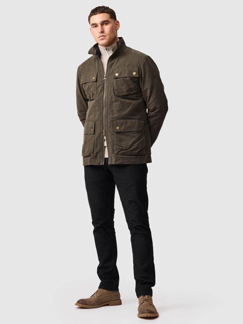Product image 2 of 6, which shows Rodd & Gunn Aberdeen Cotton Water-Resistant Insulated Jacket , Deep Olive, XS