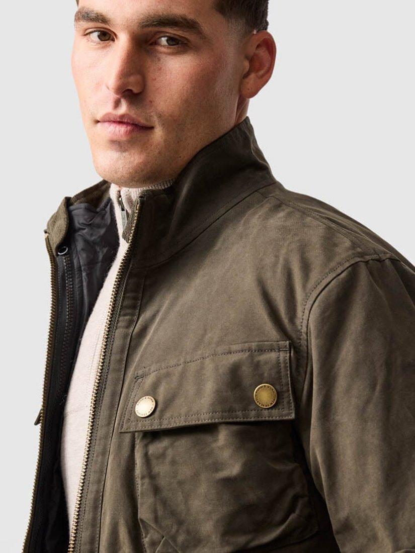 Product image 5 of 6, which shows Rodd & Gunn Aberdeen Cotton Water-Resistant Insulated Jacket , Deep Olive, XS