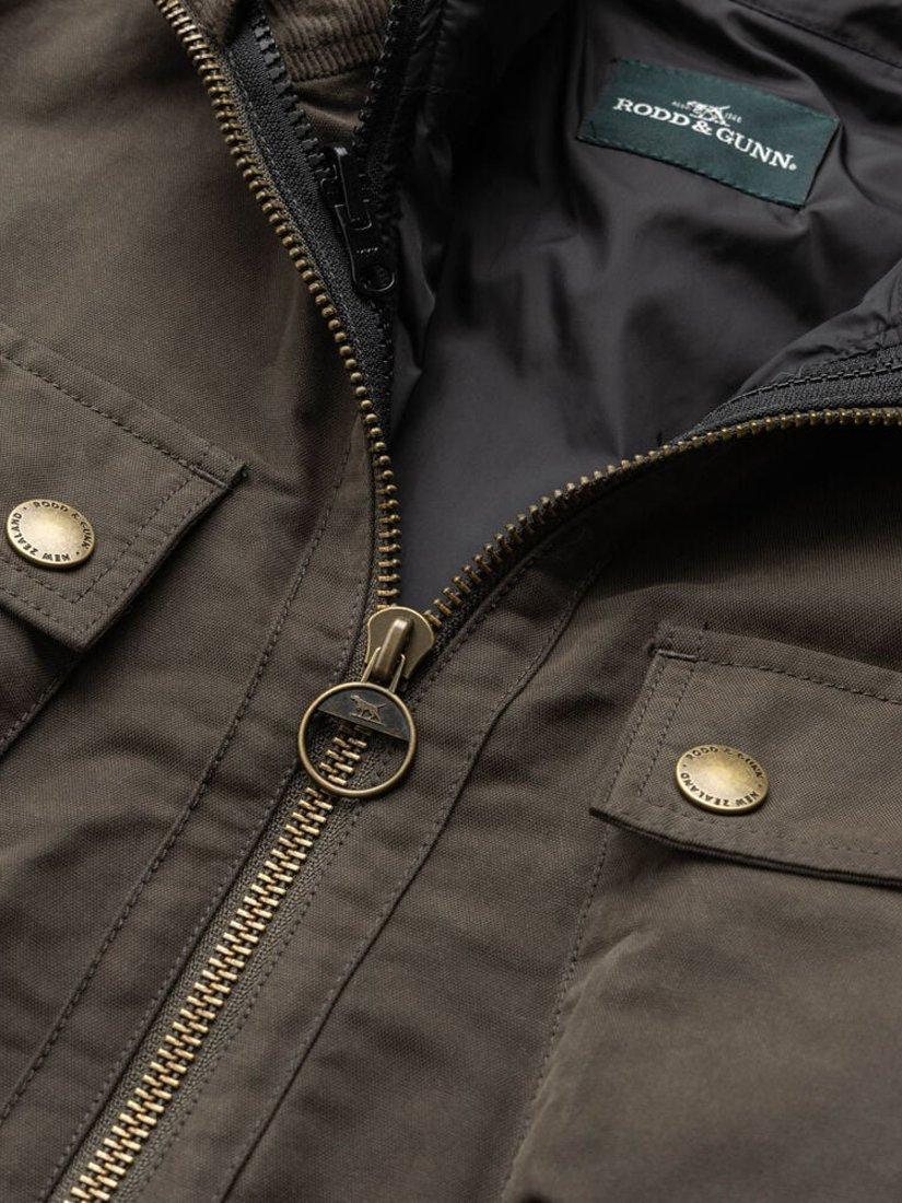 Product image 6 of 6, which shows Rodd & Gunn Aberdeen Cotton Water-Resistant Insulated Jacket , Deep Olive, XS