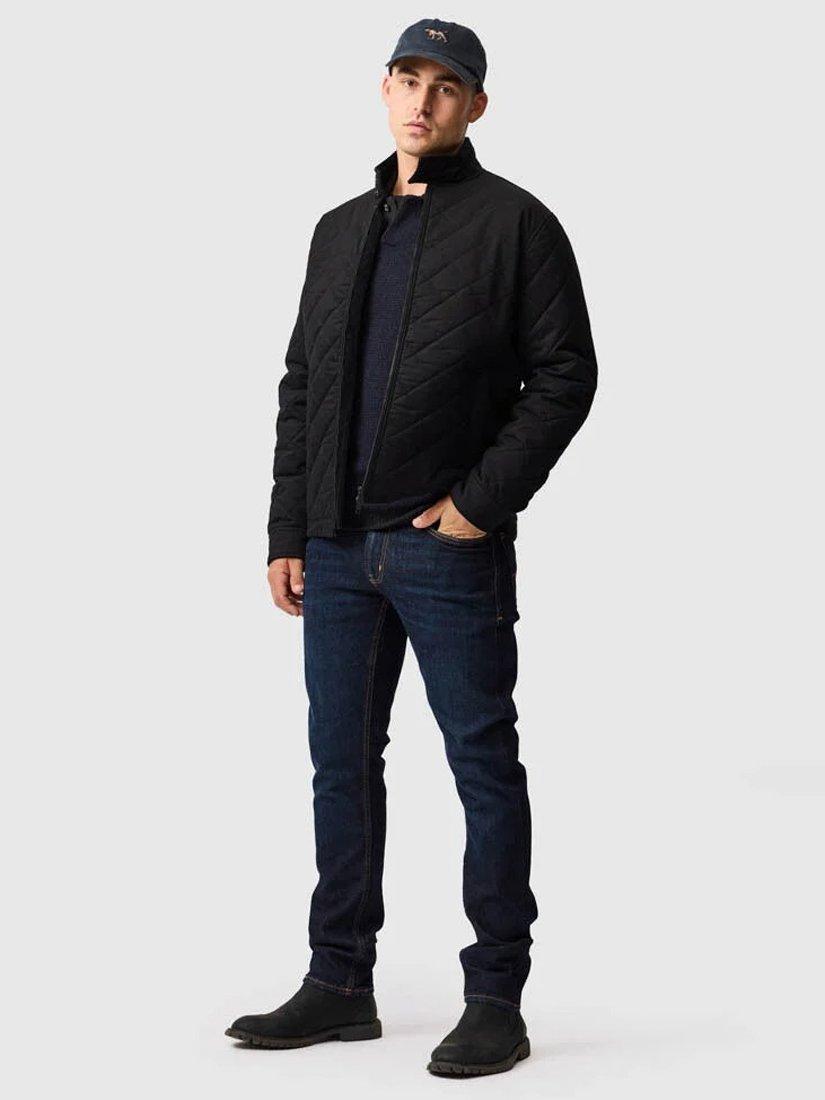 Product image 2 of 6, which shows Rodd & Gunn Fenwick Water-Resistant Quilted Cotton Jacket, Nero, XS