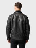 Rodd & Gunn Haymarket Premium Leather Trucker Jacket, Onyx