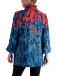 chesca Floral Art Shirt, Blue/Red