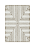 Ruggable x Jonathan Adler Inkdrop Stripe Flatwoven Rug, Camel/Ivory
