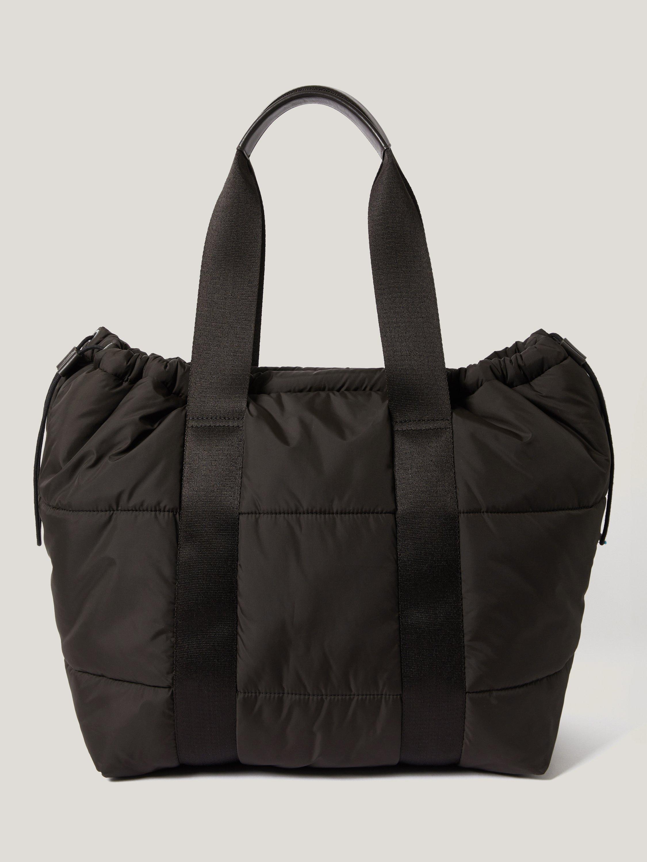 Jigsaw Nylon Quilted Tote Bag Chocolate