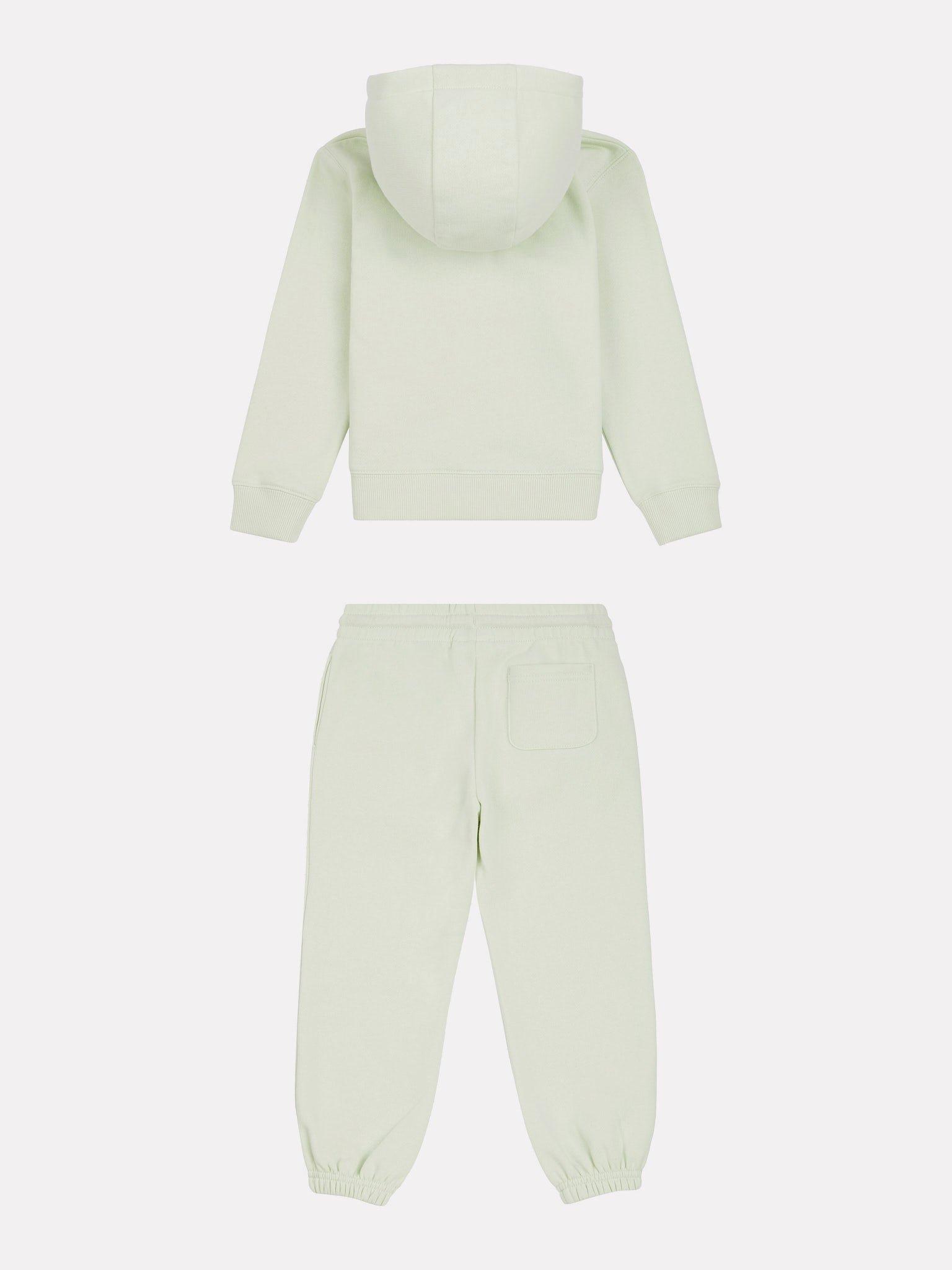 Product image 2 of 6, which shows New Balance Kids' Zip Up Hoodie, T-Shirt & Joggers Set, Natural Mint, 12 months