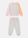 New Balance Kids' Sweatshirt & Joggers Set, Ash Heather/Multi, Ash Heather/Multi