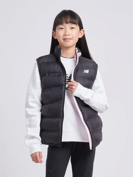 New Balance Kids' Padded Gilet, Caviar