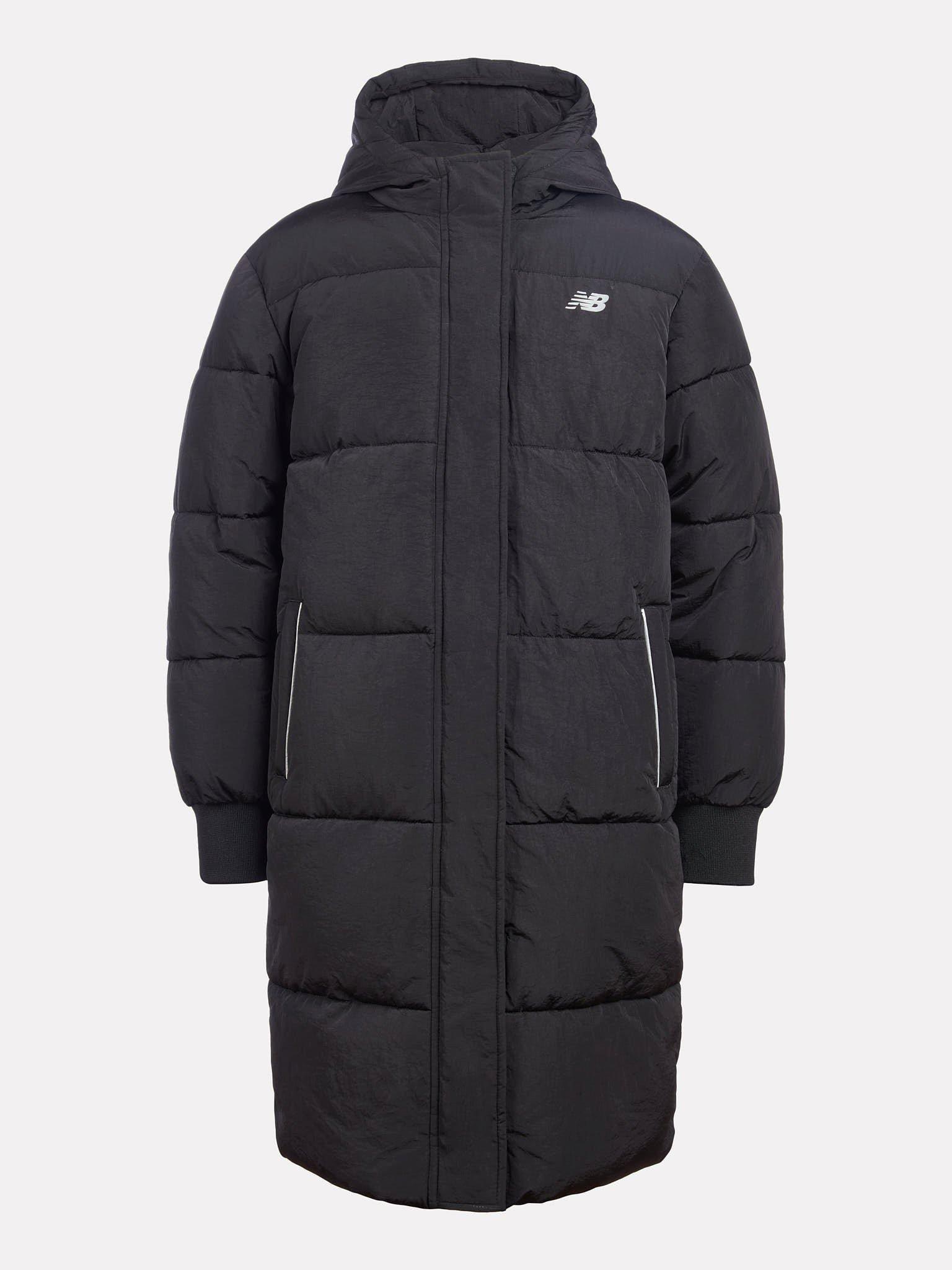 Product image 6 of 10, which shows New Balance Kids' Longline Puffer Coat, Caviar, 7-8 years