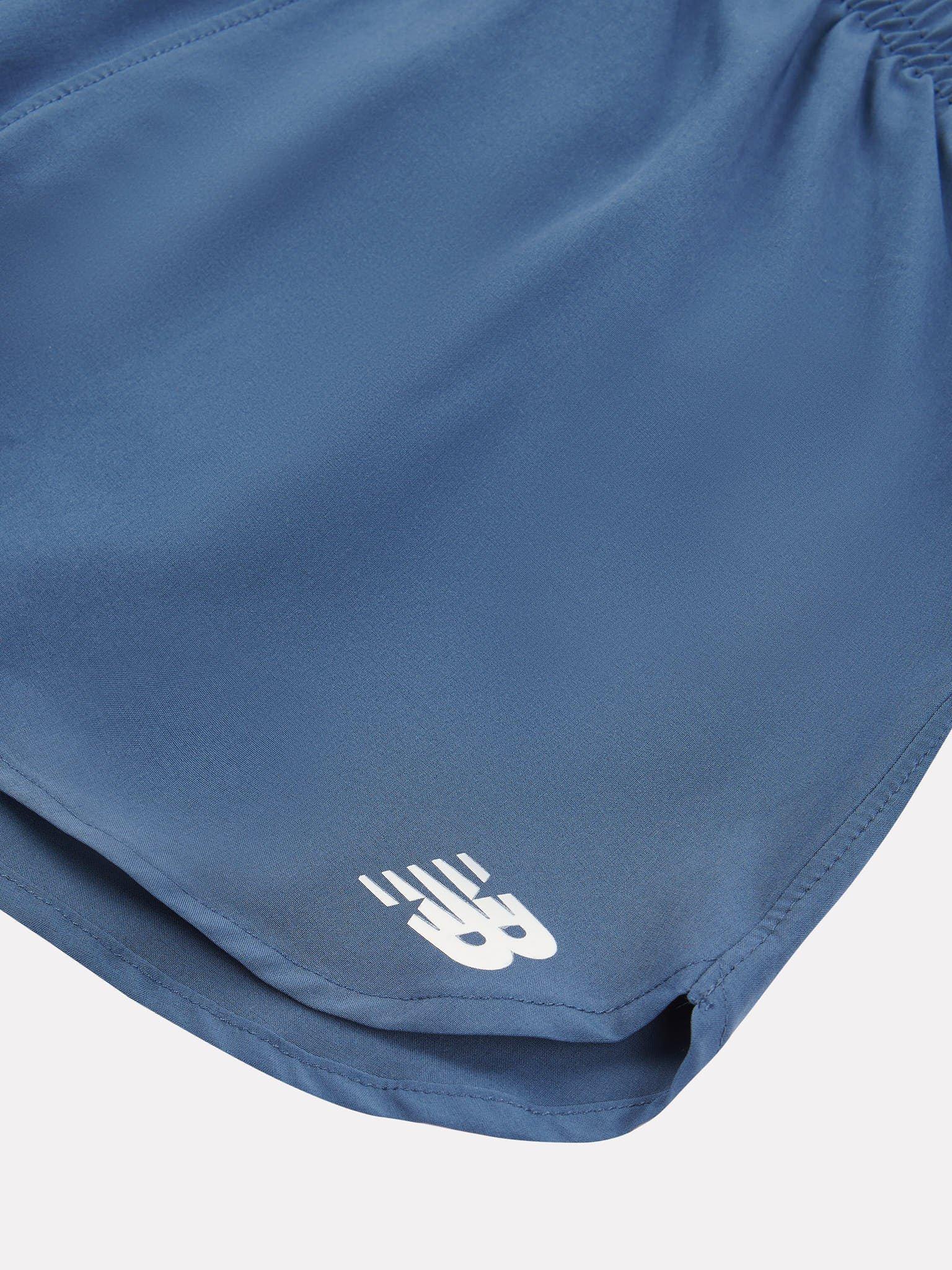 Product image 8 of 9, which shows New Balance Kids' Athletics Woven Shorts, Vintage Indigo, 7-8 years