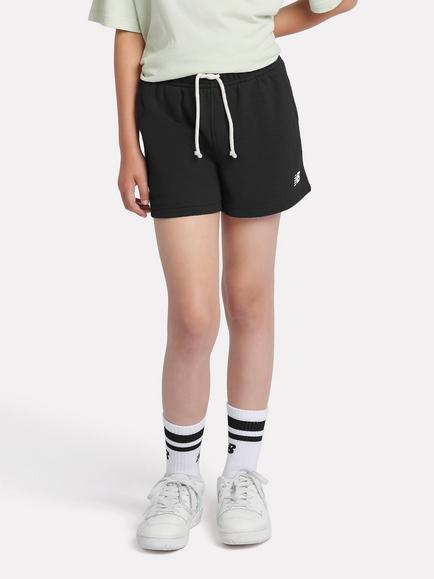 New Balance Kids' Small Logo Shorts, Caviar