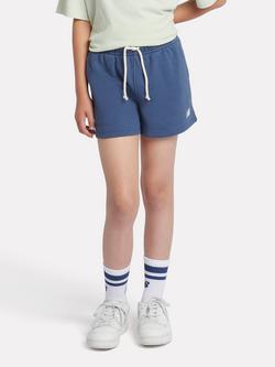 New Balance Kids' Small Logo Drawstring Shorts, Vintage Indigo