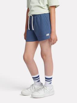 New Balance Kids' Small Logo Drawstring Shorts - view 2, Vintage Indigo