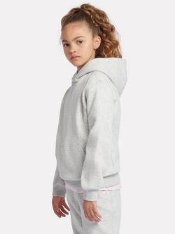 New Balance Kids' Small Logo Brushed Back Hoodie - view 2, Ash Heather