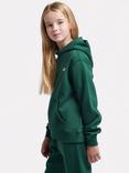 New Balance Kids' Small Logo Brushed Back Hoodie, Nightwatch Green