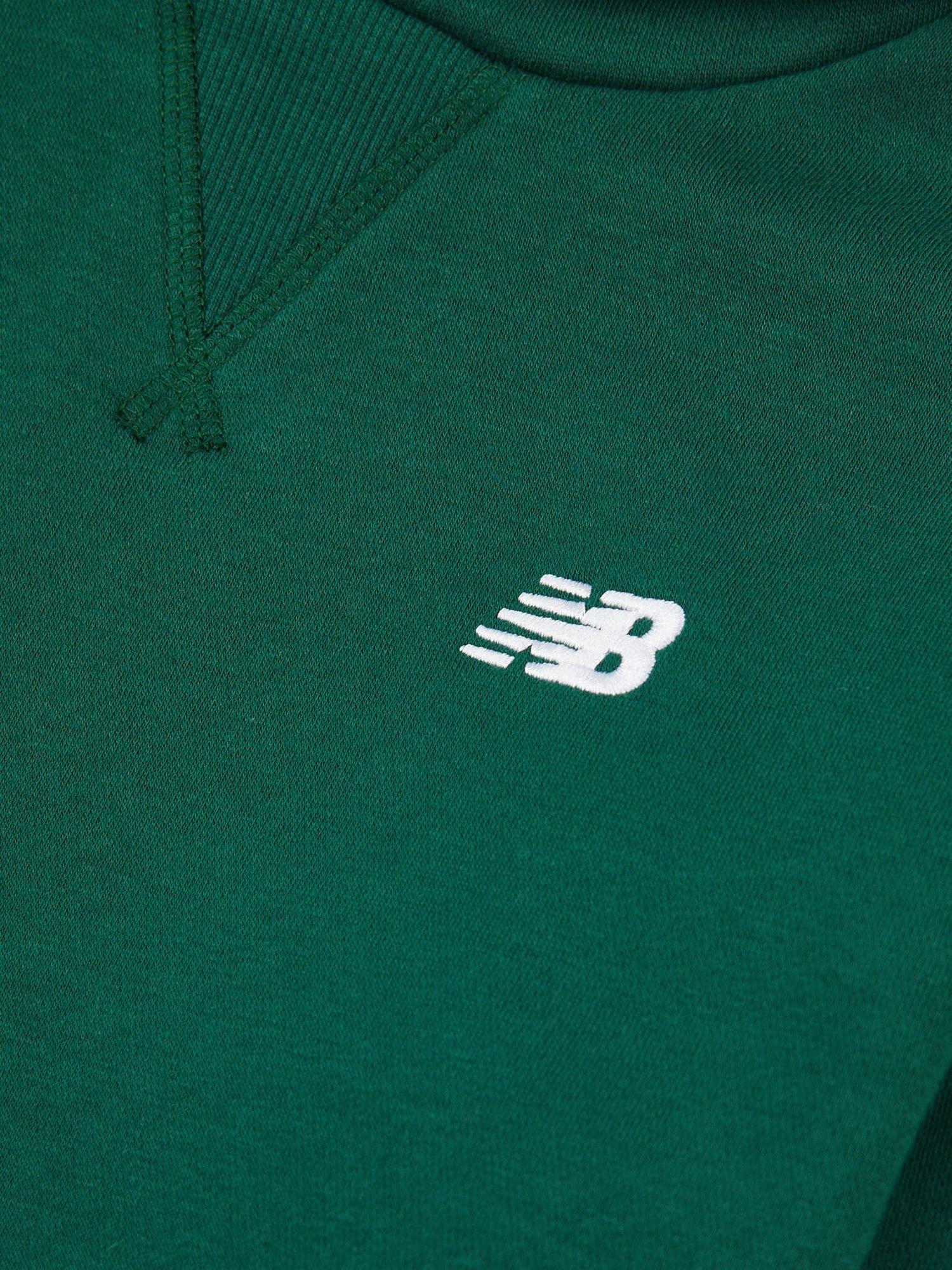 Product image 8 of 8, which shows New Balance Kids' Small Logo Brushed Back Hoodie, Nightwatch Green, 7-8 years