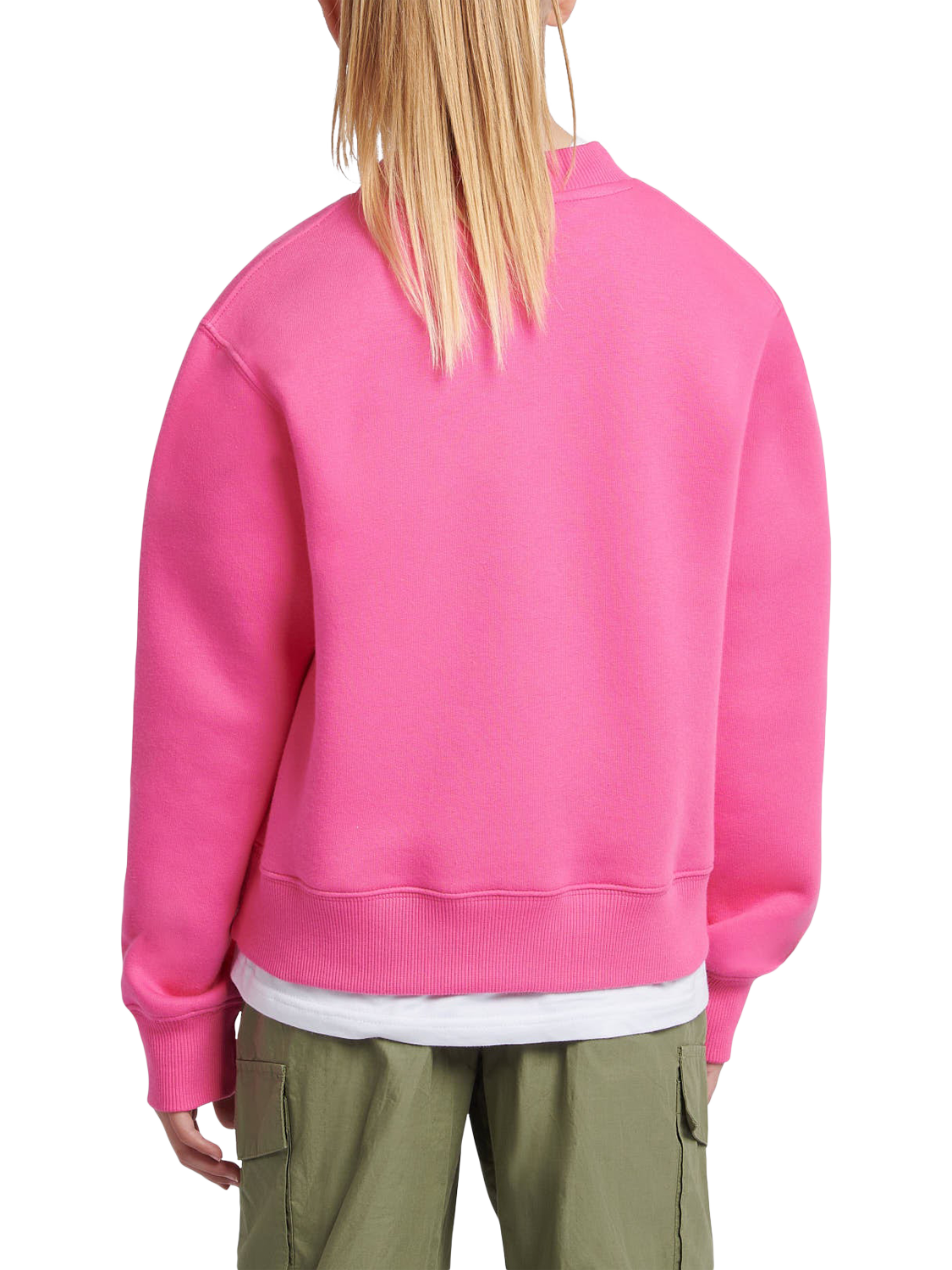 Product image 3 of 9, which shows New Balance Kids' Brushed Back Crew Sweatshirt, Pink, 3-4 years