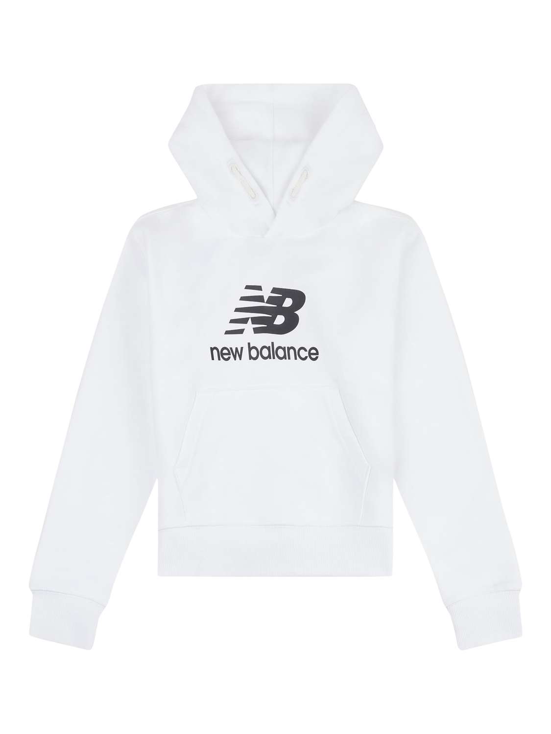Product image 7 of 9, which shows New Balance Kids' Logo Brushed Back Hoodie, Bright White, 3-4 years
