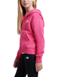 New Balance Kids' Brushed Back Zip Hoodie, Pink
