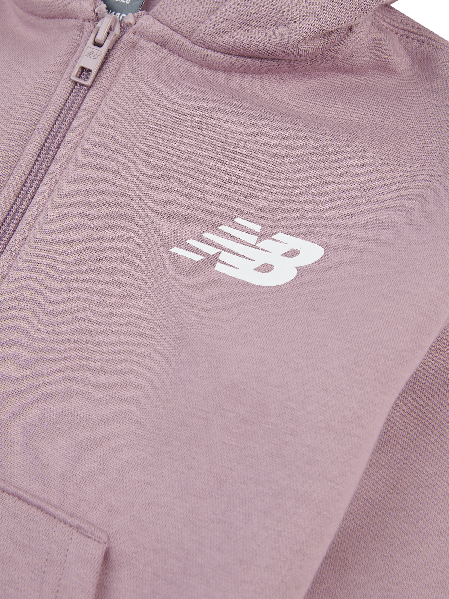 Product image 8 of 8, which shows New Balance Kids' Brushed Back Zip Hoodie, Ice Wine, 3-4 years