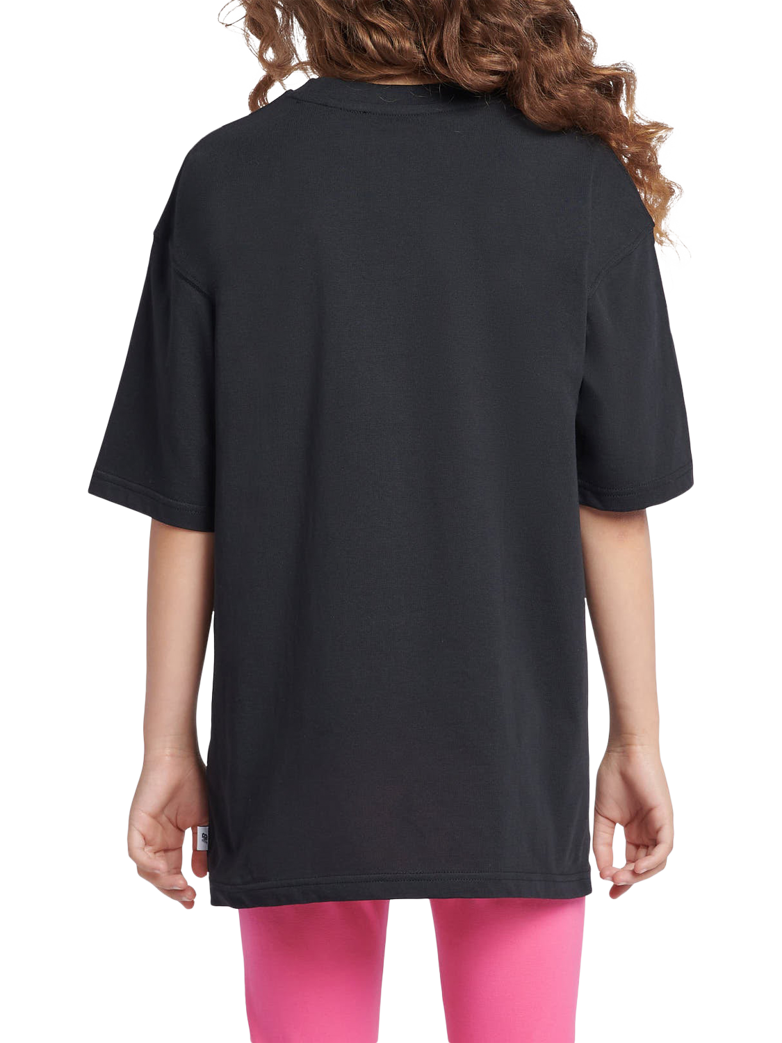 Product image 3 of 9, which shows New Balance Kids' Floral Shoe Tee, Caviar, 7-8 years