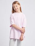 New Balance Kids' Floral Trainer Tee, Light Raspberry