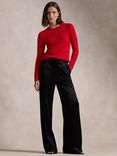 Polo Ralph Lauren Julianna Wool Cashmere Blend Cable Jumper, Red