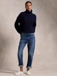 Polo Ralph Lauren Aran Wool Cable Knit Jumper, Navy