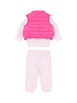 New Balance Kids' Sweatshirt, Joggers & Gilet Set, Light Raspberry - view 2, Light Raspberry