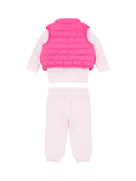New Balance Kids' Sweatshirt, Joggers & Gilet Set, Light Raspberry - view 2, Light Raspberry