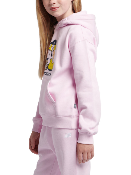 New Balance Kids' Selfie Hoodie, Light Raspberry - view 2, Light Raspberry