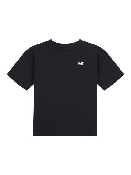 New Balance Kids' Cotton Small Logo T-Shirt, Caviar, Caviar