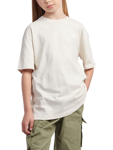 New Balance Kids' Cotton Logo T-Shirt, Linen, Linen