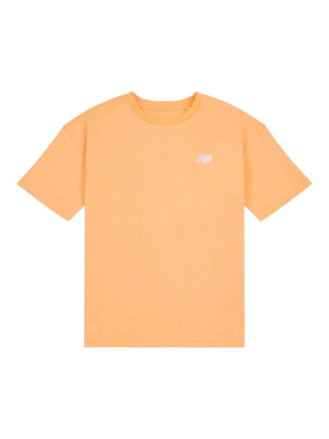 Product image 6 of 8, which shows New Balance Kids' Cotton Logo T-Shirt, Peach Blossom, 7-8 years