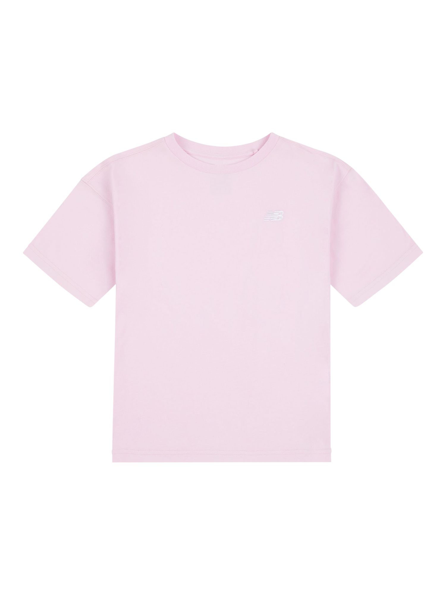 Product image 6 of 8, which shows New Balance Kids' Cotton Logo T-Shirt, Light Raspberry, 7-8 years