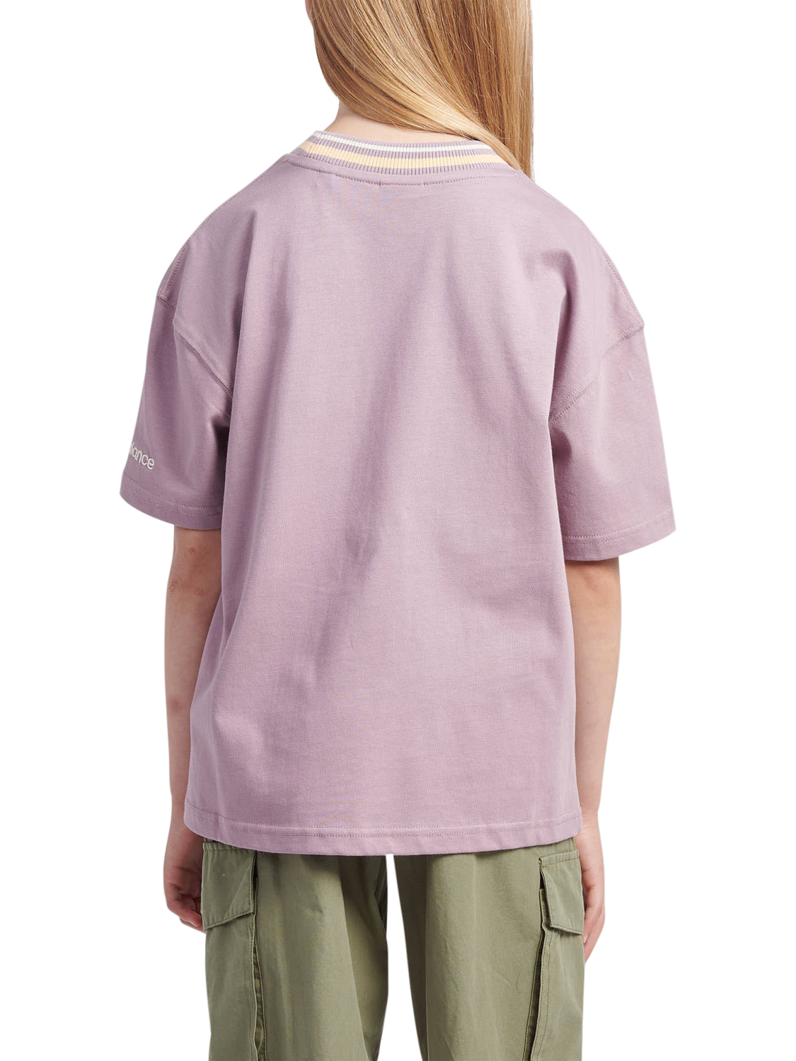 Product image 3 of 7, which shows New Balance Kids' Premium Cotton T-Shirt, Ice Wine, 7-8 years