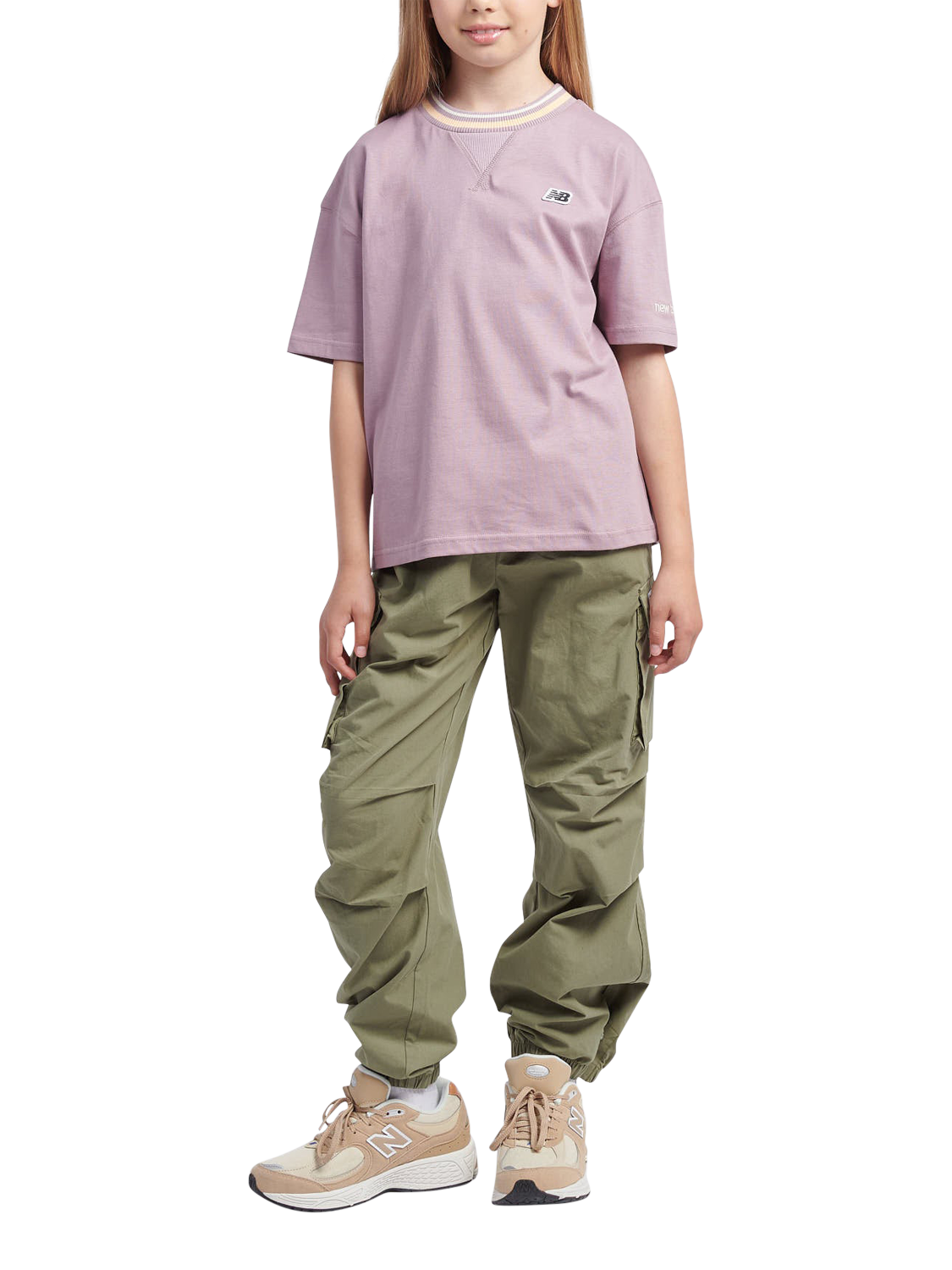 Product image 5 of 7, which shows New Balance Kids' Premium Cotton T-Shirt, Ice Wine, 7-8 years