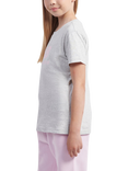 New Balance Kids' Stacked Logo Cotton T-Shirt, Ash Heather