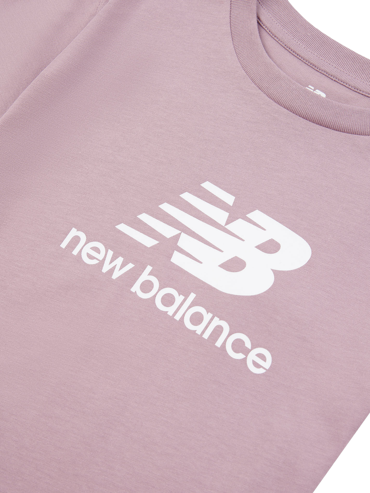Product image 8 of 8, which shows New Balance Kids' Stacked Logo Cotton T-Shirt, Ice Wine, 7-8 years