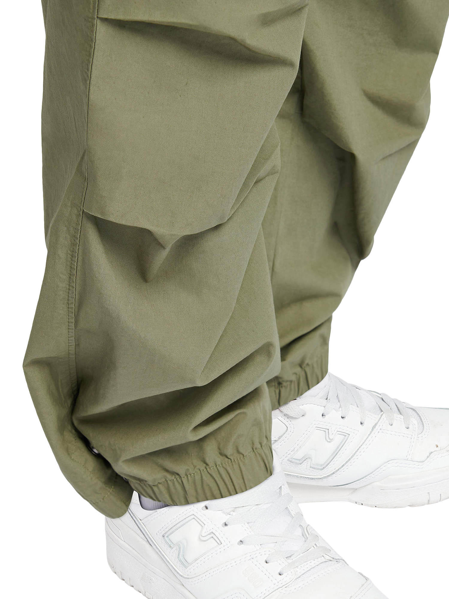 Product image 5 of 10, which shows New Balance Kids' Premium Cotton Cargo Trousers, Dark Olivine, 7-8 years